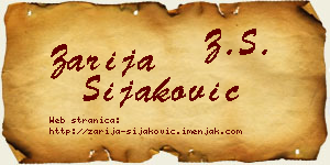 Zarija Šijaković vizit kartica